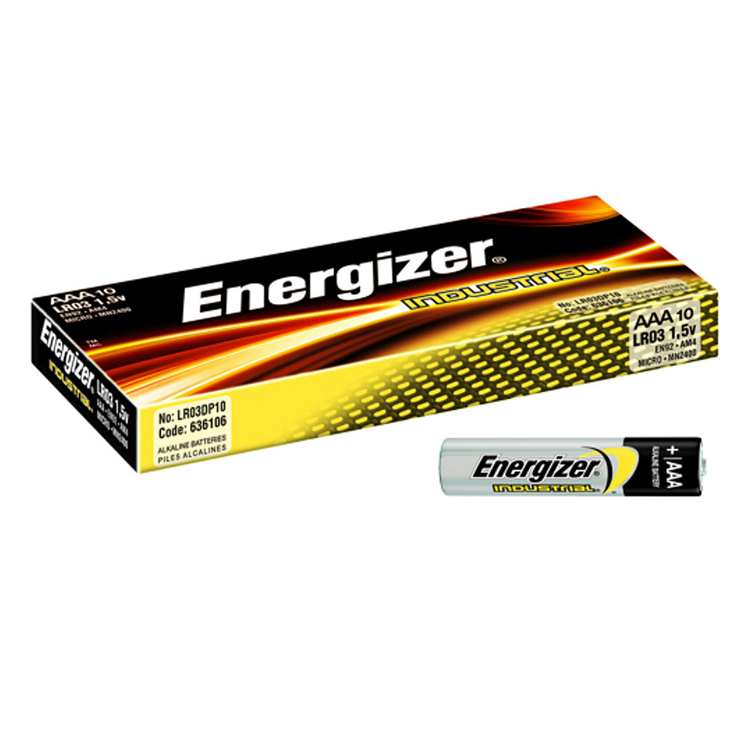 10x batéria R-03 LR3 AAA Energizer Industrial, sada