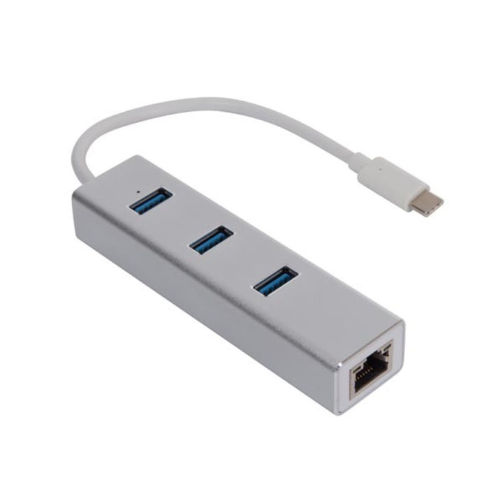 Adaptér USB-C na gigabitový Ethernet na vysokorýchlostné sieťové pripojenie Velleman PCMP202