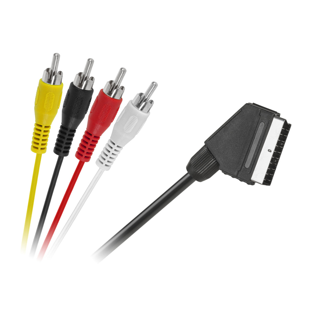 RTV kábel euro scart - 4x RCA cinch 1,5m KPO2710-1,5