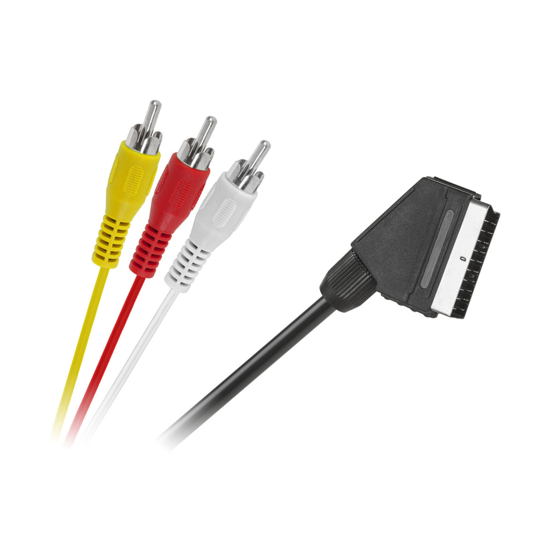 EURO kábel 3 x RCA 1,5 m na prenos zvuku a obrazu