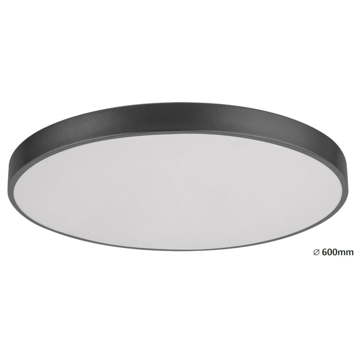 Stropné svietidlo Tesia, ind. stropné LED 60W, m.čierna,D60cm - stropný plafón