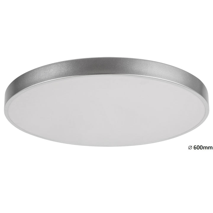 Stropné svietidlo Tesia, ind. stropné LED 60W, strieborná, D60cm - stropný plafón