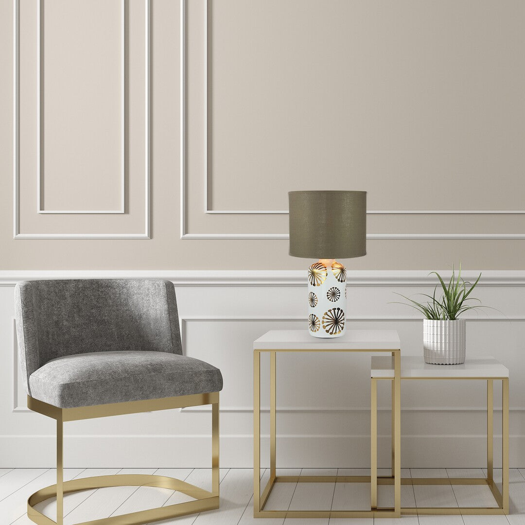 Stolová lampa Ginger, stolová E27 1x MAX 60W, zlatá/hnedá