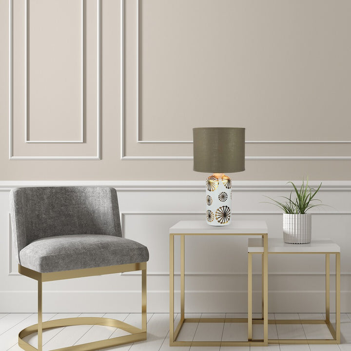 Stolová lampa Ginger, stolová E27 1x MAX 60W, zlatá/hnedá