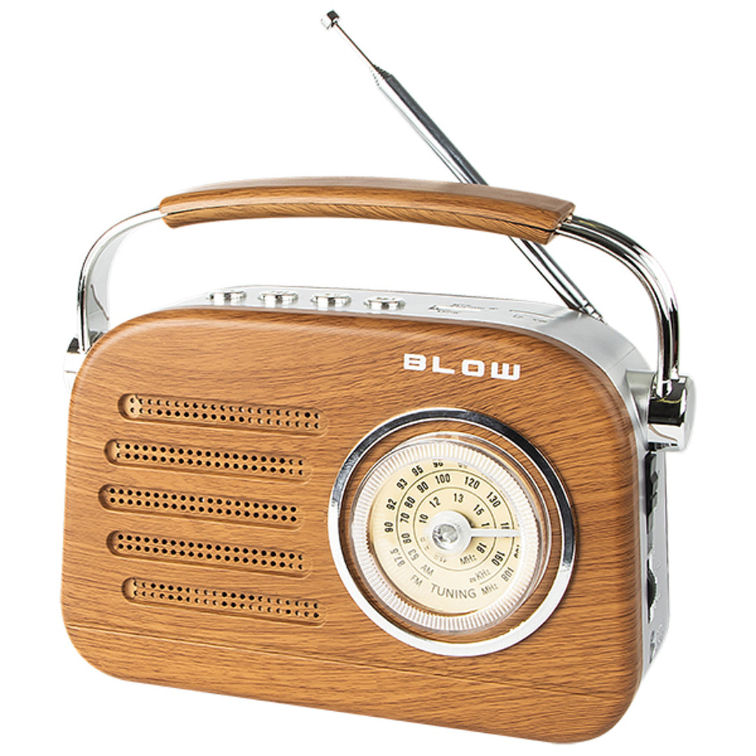 Prenosné analógové rádio AM/FM Bluetooth RA3 s batériou a sieťovým napájaním Blow