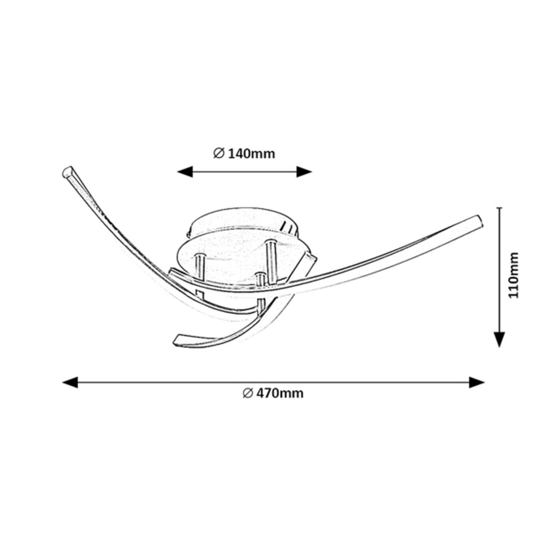 Stropné svietidlo Rabalux, prírodná biela, 22 W, 4000 K, 1400 lm, Tatjana