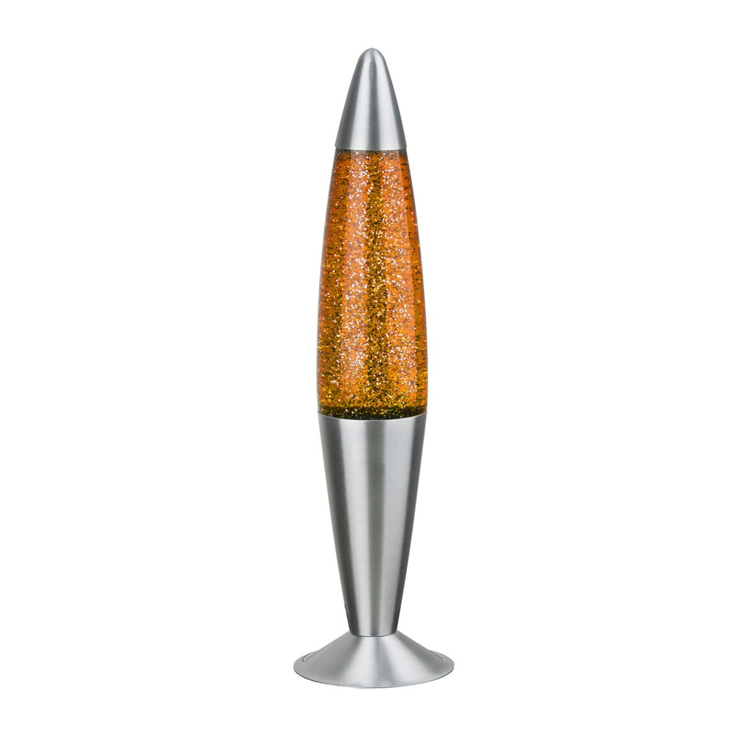 Lampa Rabalux, lávový typ, s trblietkami, 25W, oranžová, Glitter