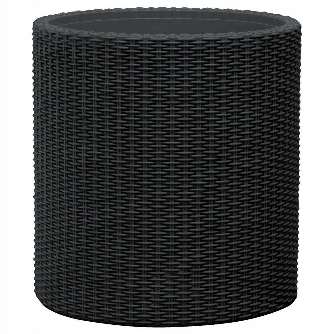 Kvetináč Keter, okrúhly, priemer 43,7 cm, antracit, Cylinder Planter L