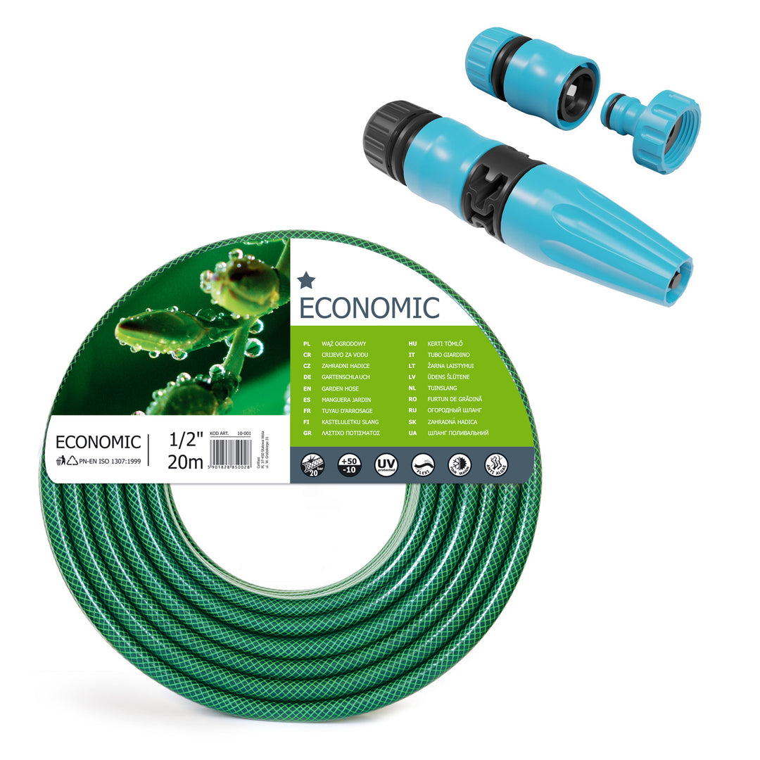 Záhradná hadica Cellfast Economic 1/2" 20 m + postrekovač