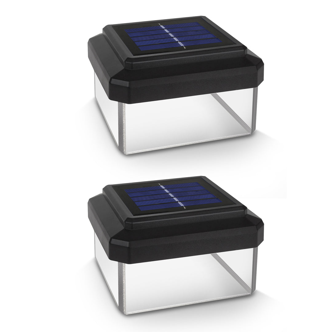 2x GreenBlue solárne LED svetlo na stĺp, 100x100mm, obálková strieška, GB128