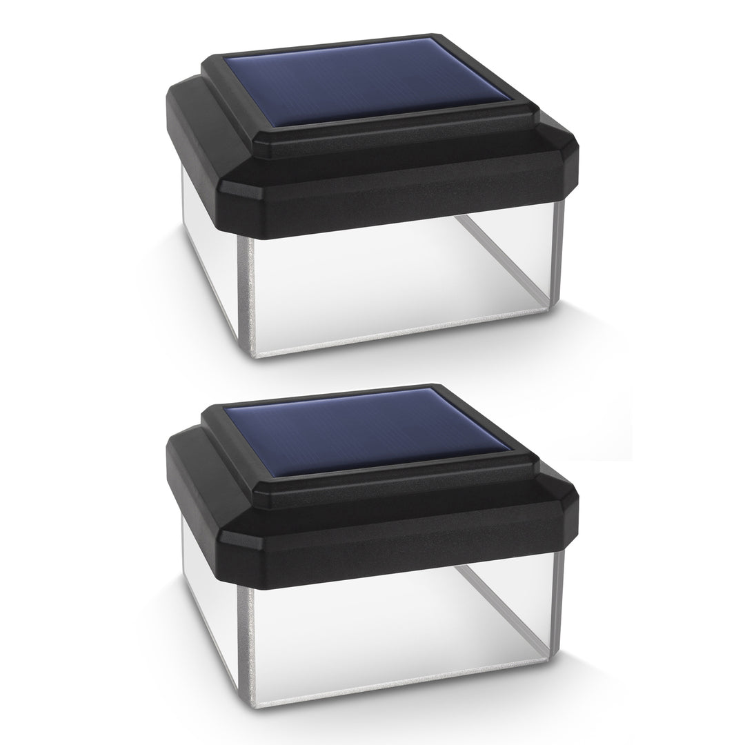 2x GreenBlue LED solárne stĺpové svetlo, 80x80 mm, obálka, GB127