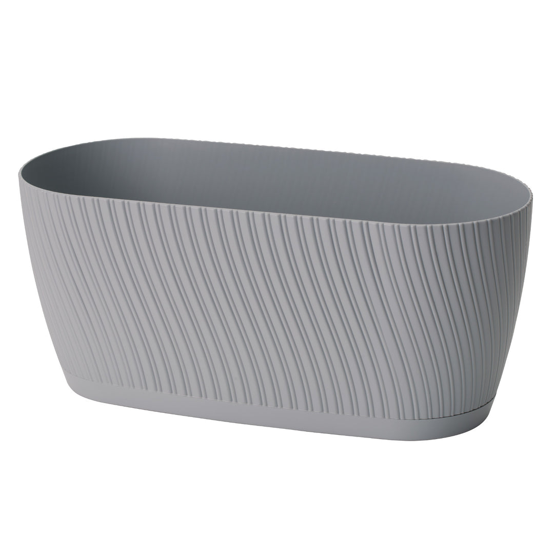 Forma-Plastový box, podlhovastý, so stojanom, 27 cm, platina, Mika 27 Eco