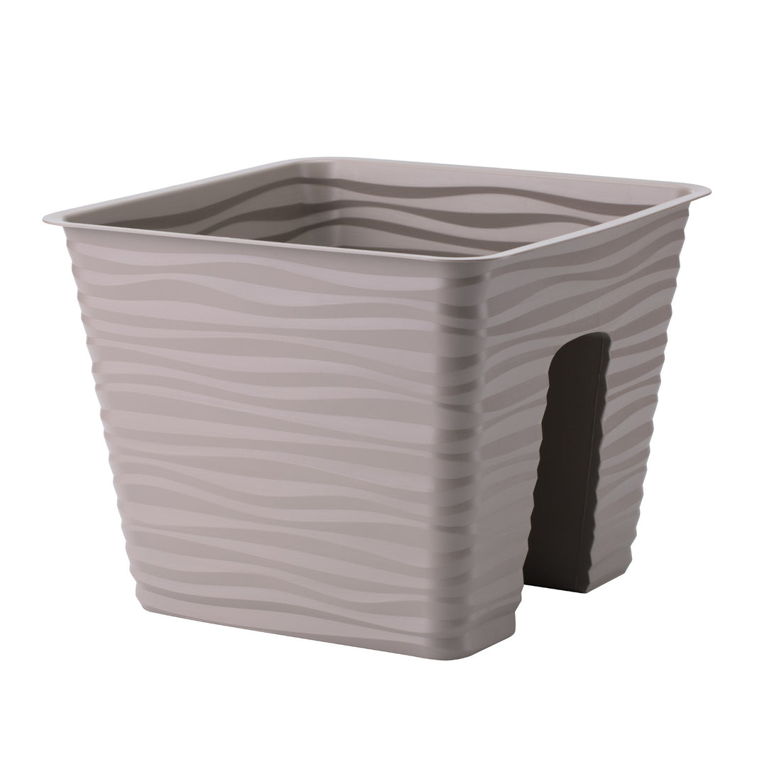 Kvetináč Form-Plast, zábradlie, 27 cm, PP, sivo-béžová, Sahara 27