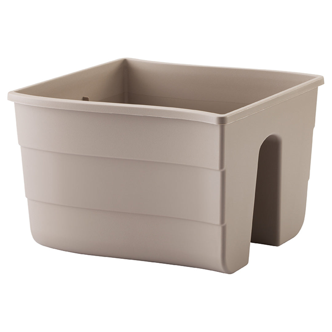 Form-Plastový kvetináč, zábradlie, 30 cm, PP, sivo-béžová, Wave 30