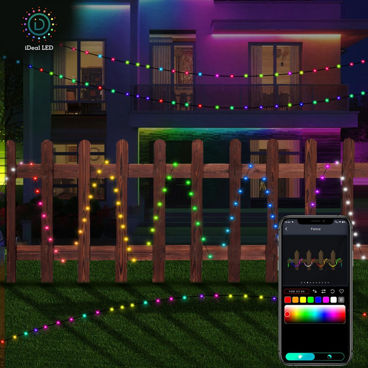 Rabalux vonkajšie osvetlenie, RGB LED reťazec, IP44, Wi-Fi, Bluetooth, Biri