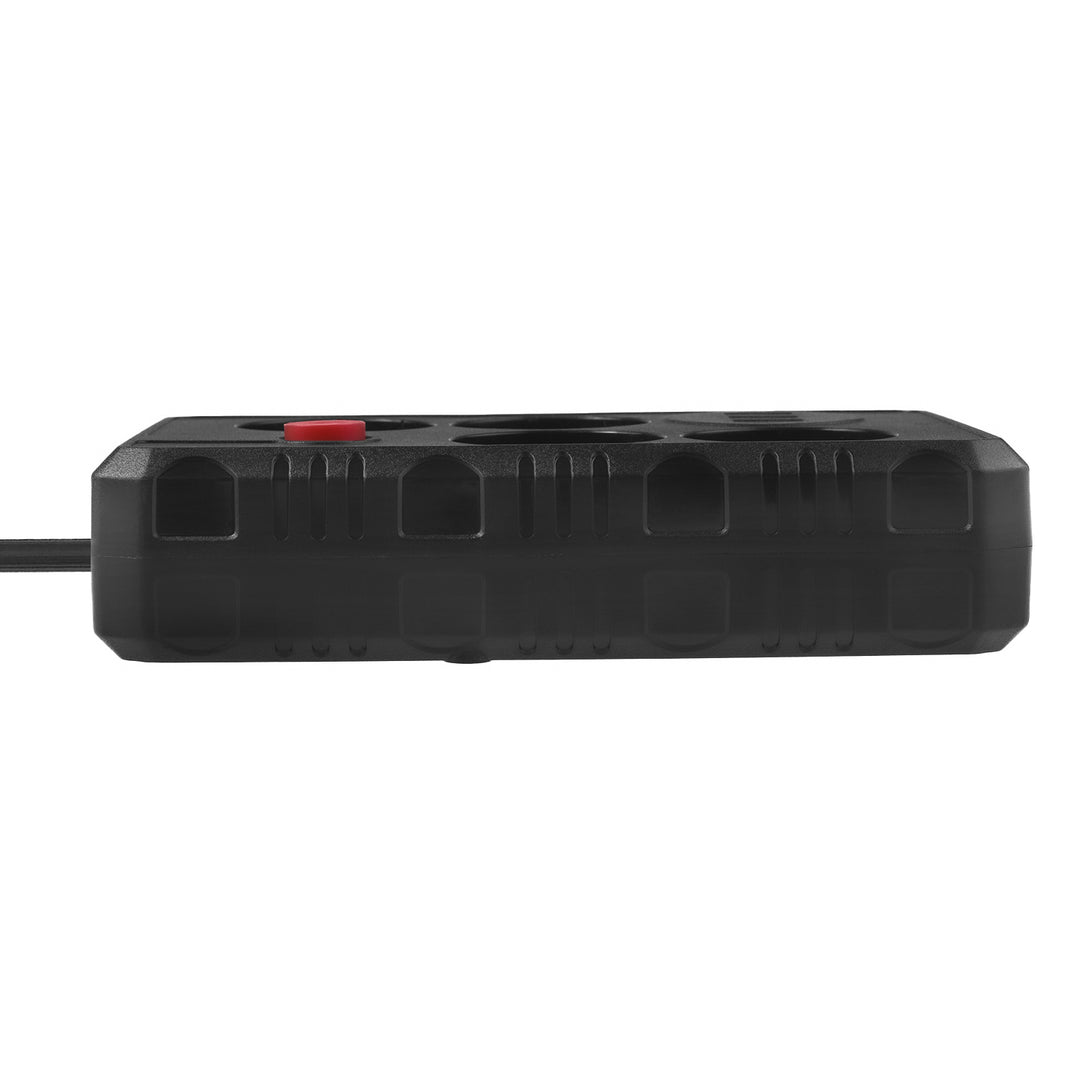 Napájacia lišta Maclean, predlžovací kábel so 4 zásuvkami + 3xUSB, 110-240 V AC 50/60 Hz, 2,1 A max. 2500 W, 1,5 m, čierna, MCE392 B
