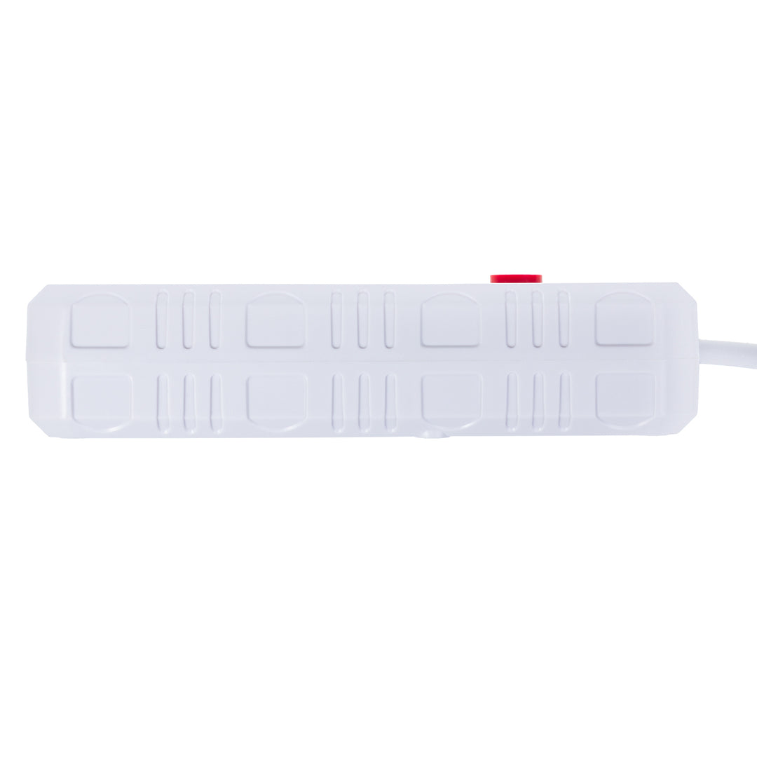 Napájacia lišta Maclean, predlžovací kábel so 4 zásuvkami + 3xUSB, 110-240 V AC 50/60 Hz, 2,1 A max. 2500 W, 3 m, biela, MCE393 W