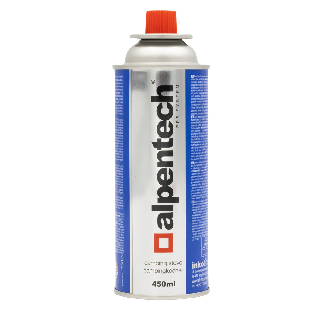 Plynová kartuša Alpentech 450 ml, v súlade s EN417, izobután, systém EPS, IK301