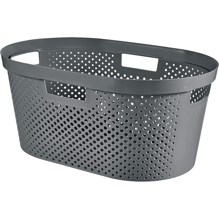 Curver Infinity Recyklovaný mangel / kôš na bielizeň, objem 40 l, tmavosivý, 100 % recyklovaný, 245675