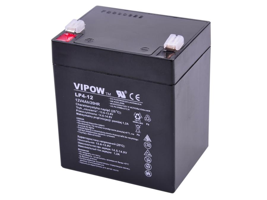 Gélová batéria 12V 4Ah Vipow bezúdržbový pre UPS