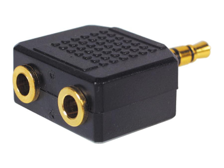 3,5 mm jack konektor / 3,5 mm jack zásuvka rozdeľovač NH552 zlatý