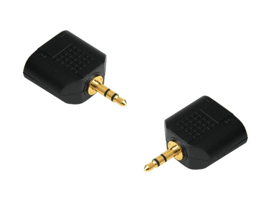 3,5 mm jack konektor / 3,5 mm jack zásuvka rozdeľovač NH552 zlatý