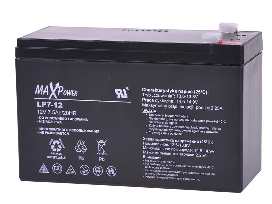 Gélová batéria 12V 7Ah MaxPower pre bezúdržbový AGM