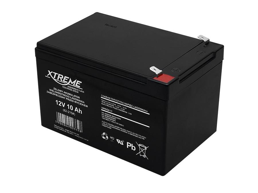 AGM 12V 10Ah Xtreme - Vyrobené technológiou AGM (Absorbent Glass Mat) - bezúdržbové