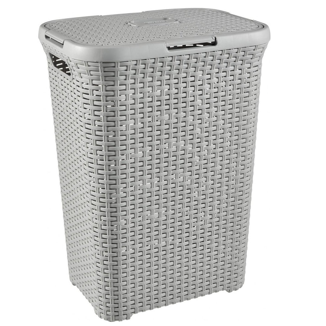 Kôš na bielizeň Curver, ažurový dizajn, 60 l, svetlosivý, Natural Style