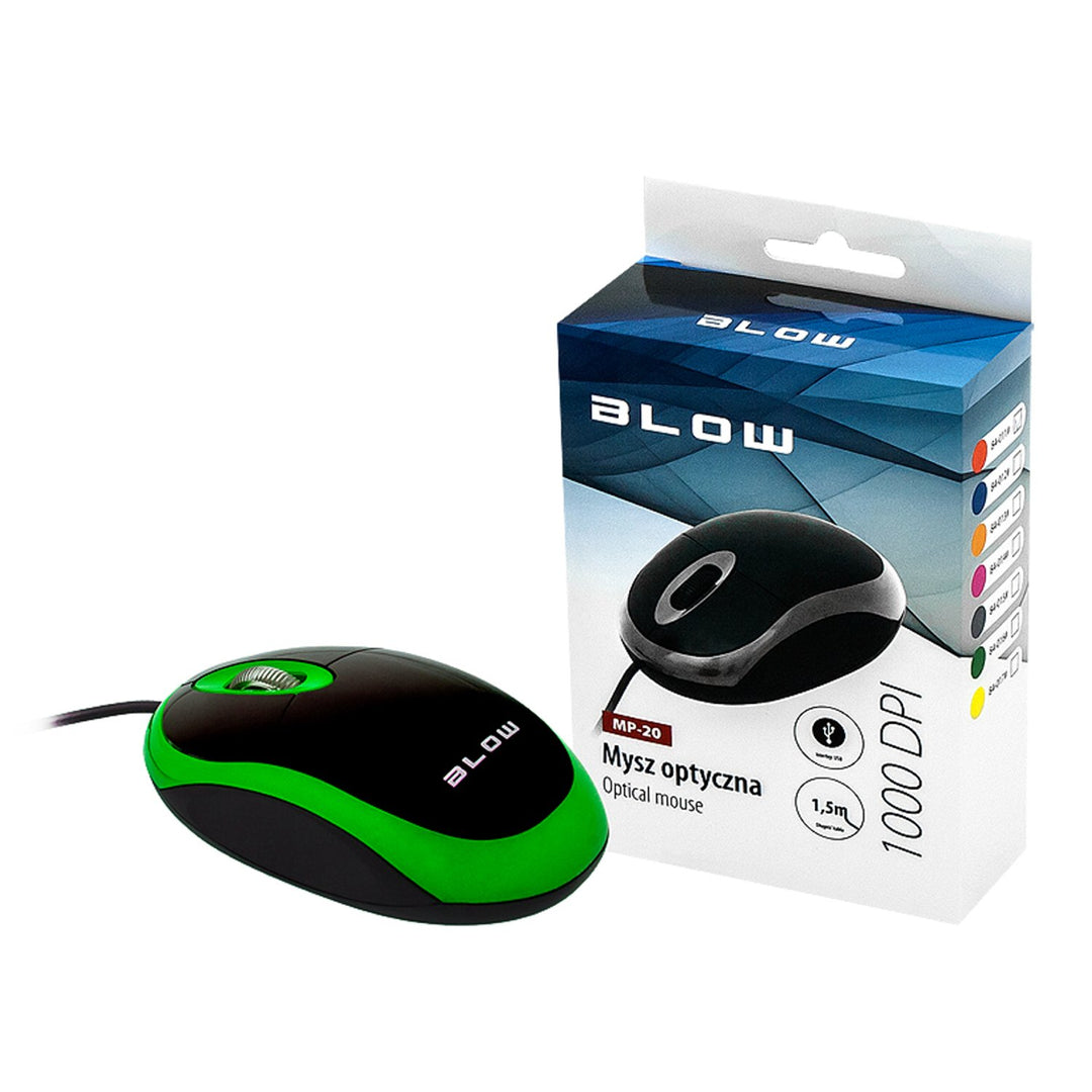 MP-20 BLOW USB 1000DPI OPTICKÁ DRÔTOVÁ MYŠ MP-20