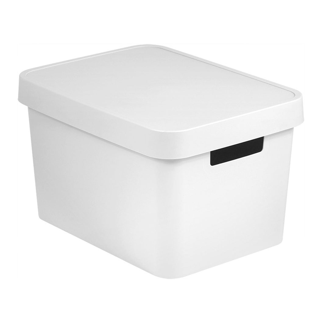 Biela nádoba Curver Infinity 17 l s vekom Rozmery: 36x27x22cm