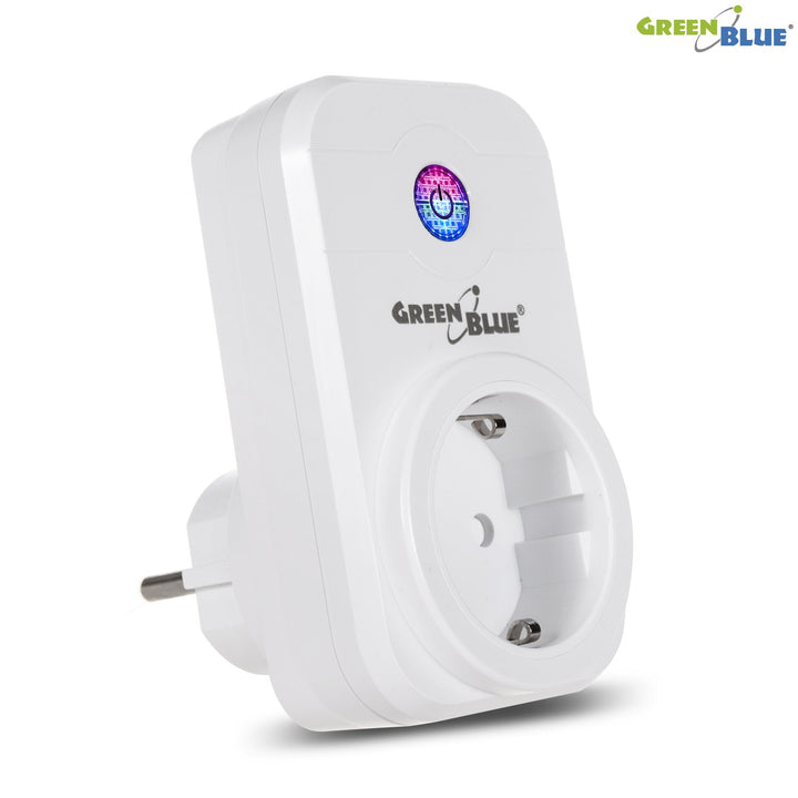 Inteligentná zásuvka na diaľkové ovládanie WiFi nemeckého typu 2300W GreenBlue GB155G