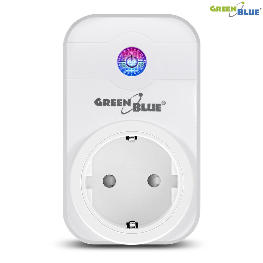 Inteligentná zásuvka na diaľkové ovládanie WiFi nemeckého typu 2300W GreenBlue GB155G