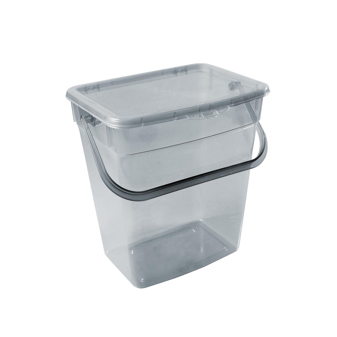 Odpadkový kôš na prášok Plast Team 10 l transparentný sivý