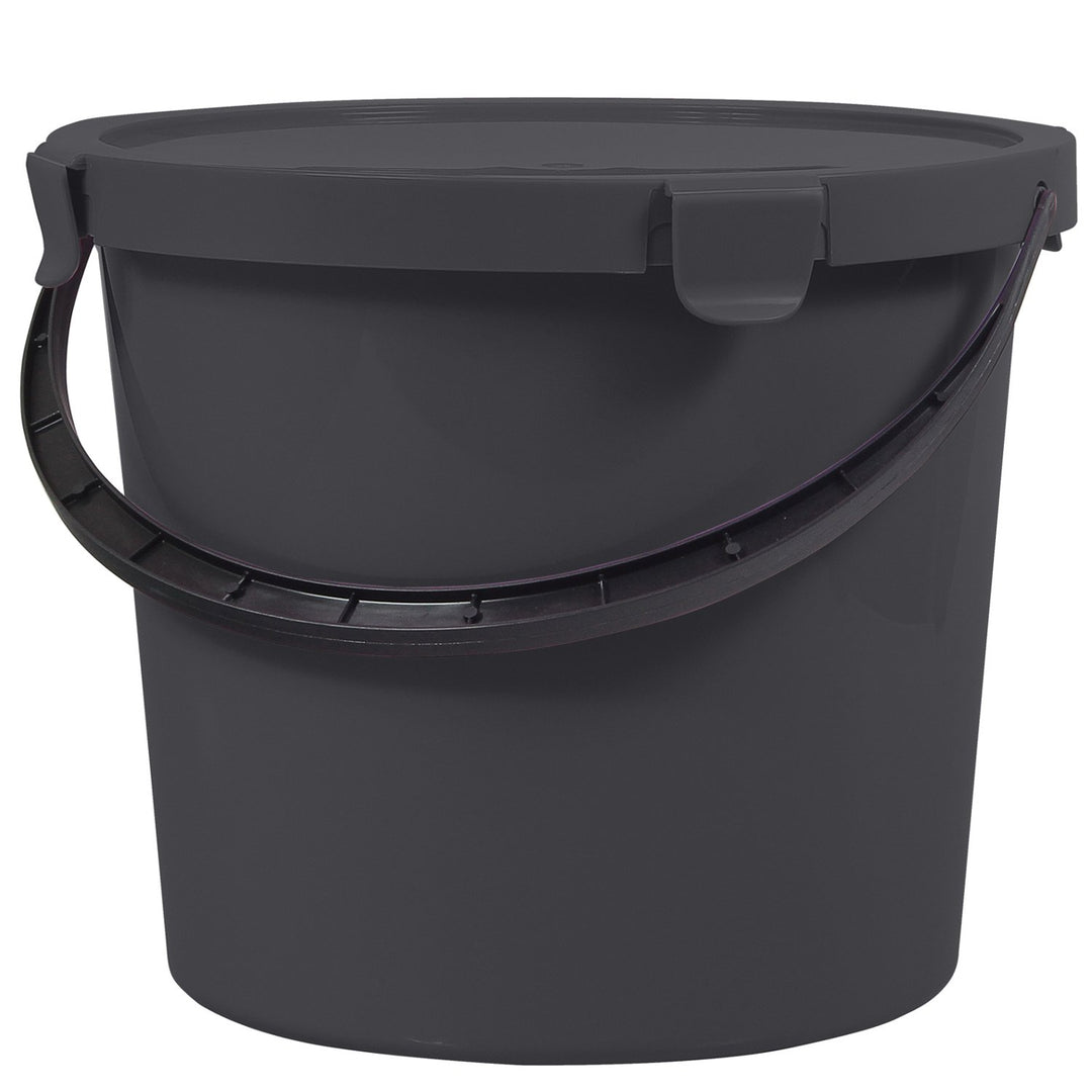 Vedro Plast Team Berry 10 l s vekom a rukoväťou, tmavosivé
