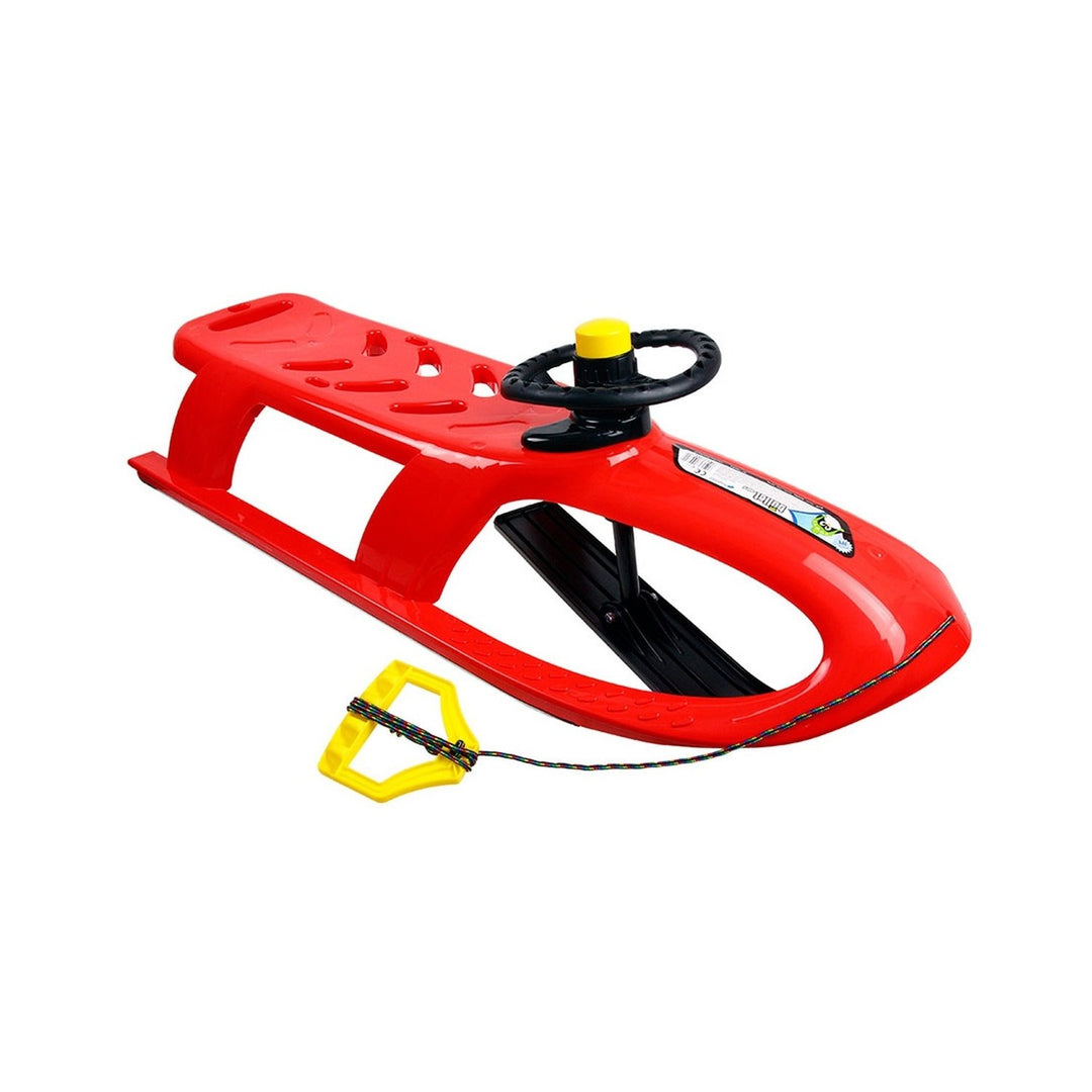 Prosperplast Bullet Control plastové sane s volantom, červené