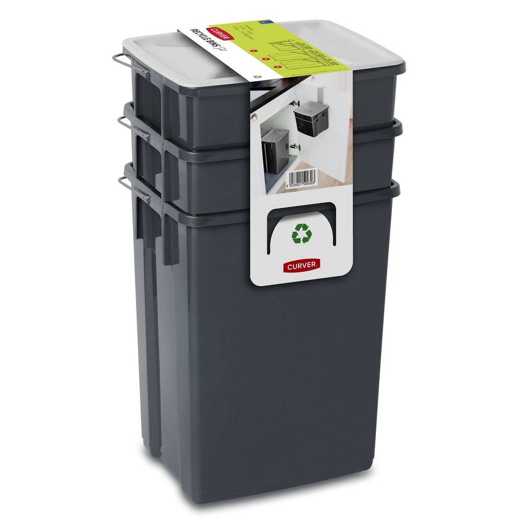 2x10L+6L Curver Recycle Bins SET