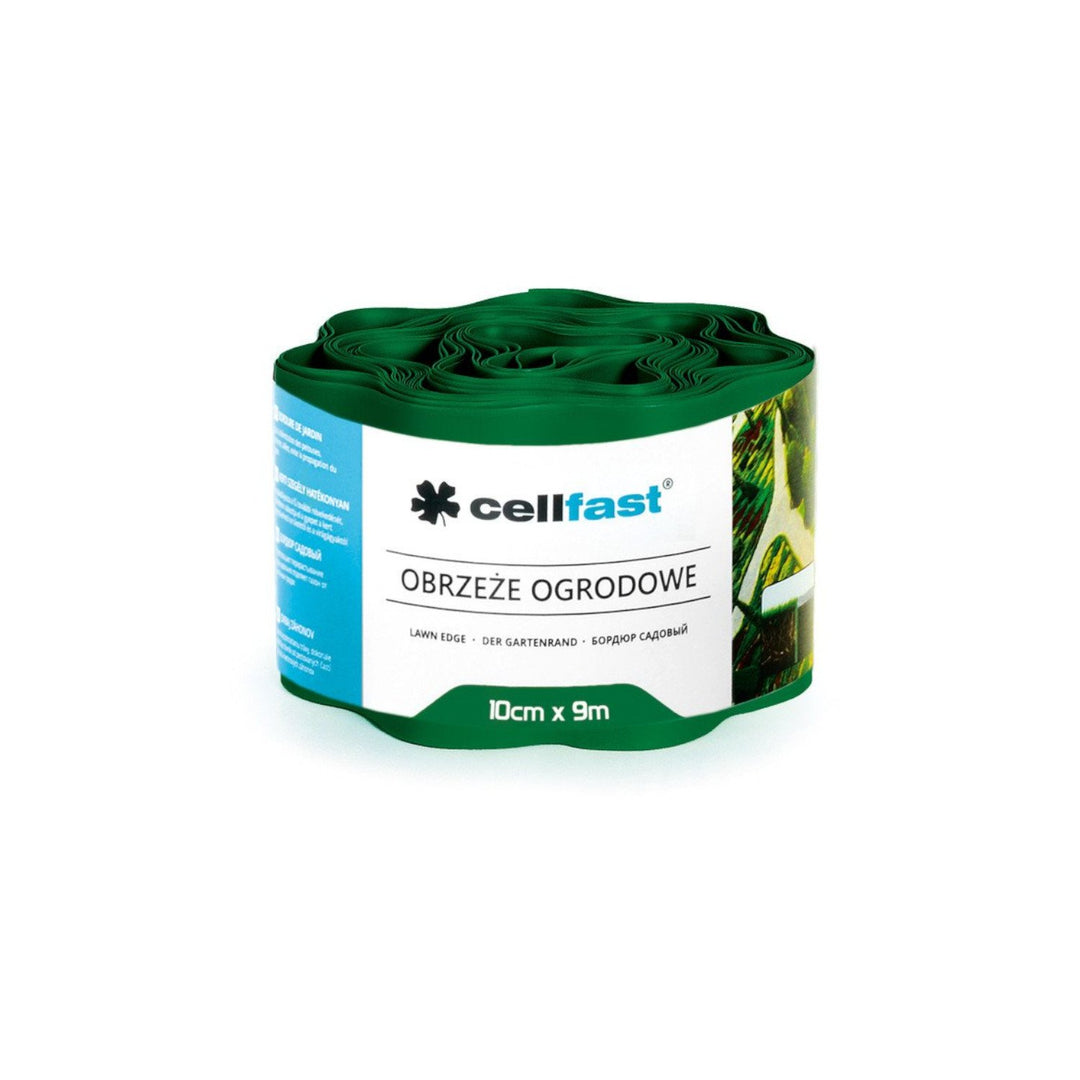 Vlnité záhradné obruby 10 cm x 9 m Cellfast tmavo zelené