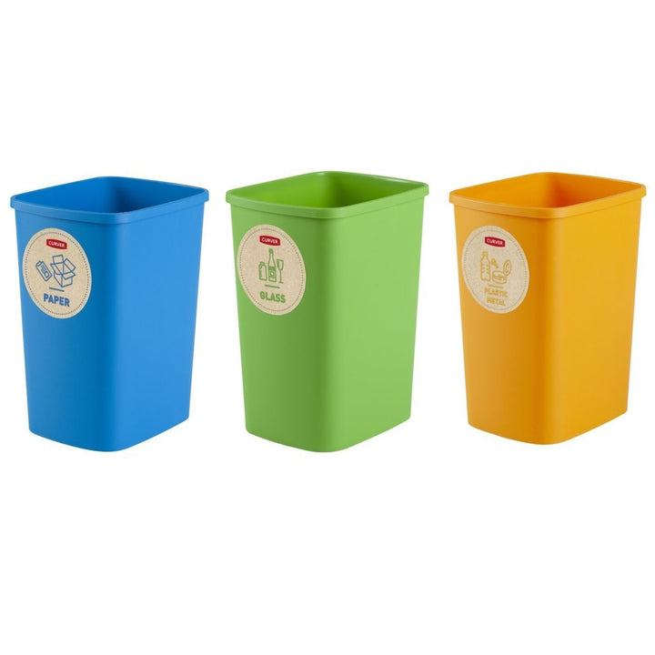 Súprava triediaceho koša Curver ECO Friendly 3 x 9L