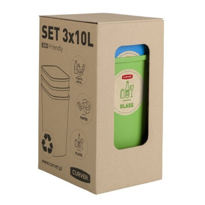 Súprava triediaceho koša Curver ECO Friendly 3 x 9L