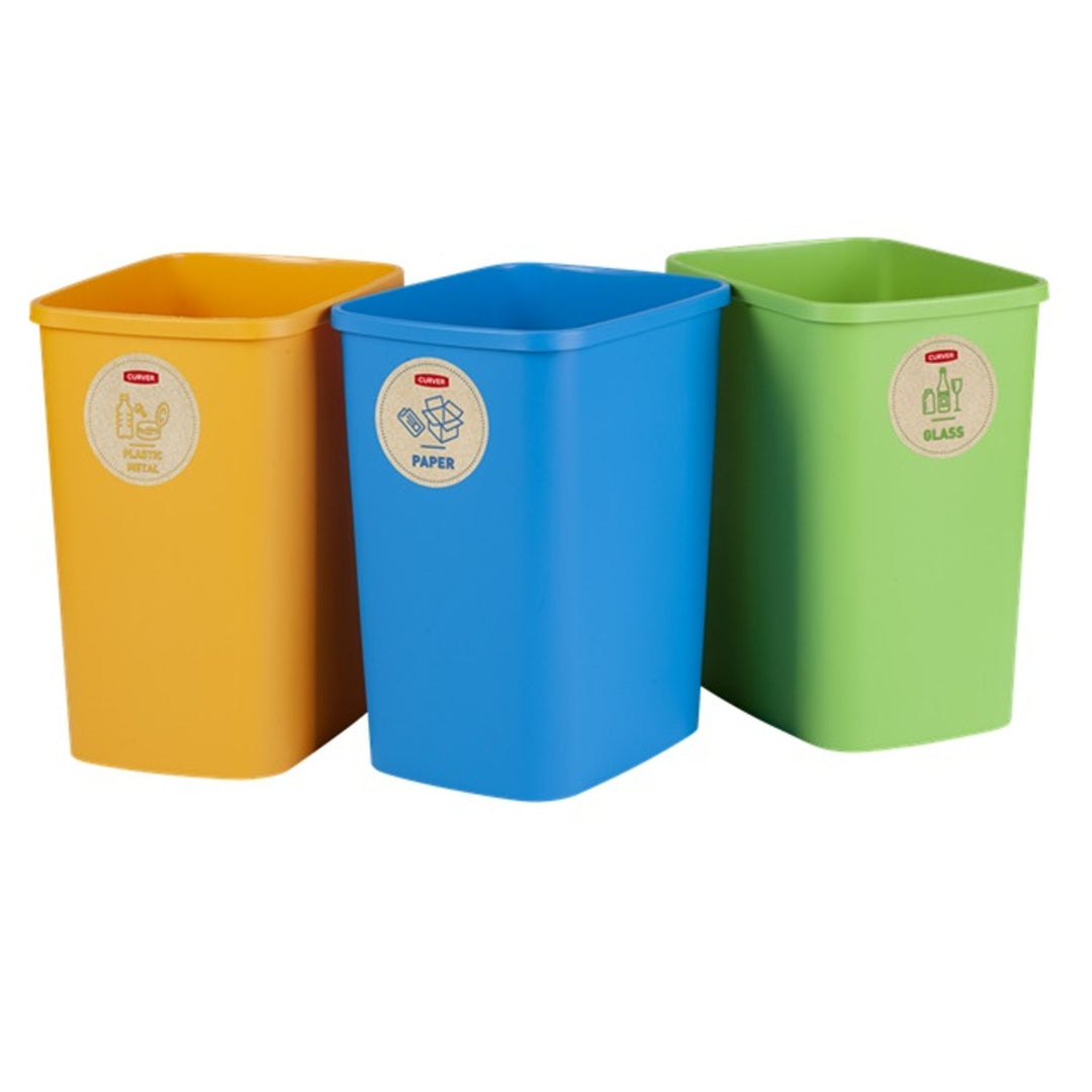 Sada triediacich košov Curver ECO Friendly s objemom 3x25 l