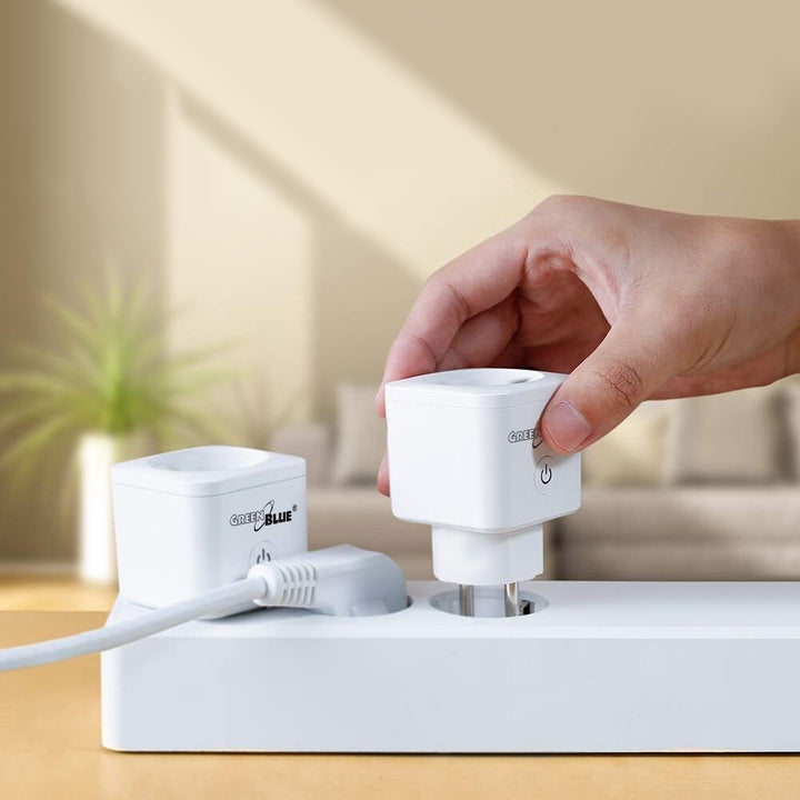 GreenBlue WiFi diaľkovo ovládaná zásuvka, Android/iOS/Alexa/Google Home, spotreba energie, časovač, max. Energetický, časovač, max. 3680W, typ E, GB720 E