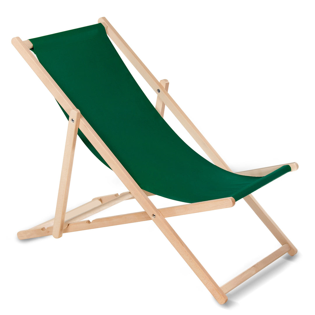 Klasické bukové ležadlo GreenBlue GB183 tmavo zelené