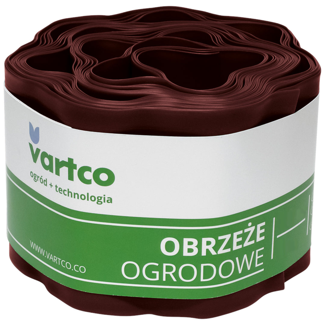 Vlnitý lem trávnika 10cm x9m Vartco hnedý