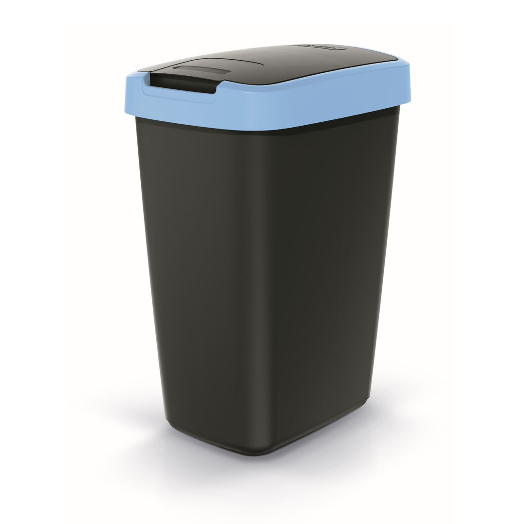 Odpadkový kôš KEDEN COMPACTA Q 12 l NSAB12-2717C - čierny s modrým okrajom