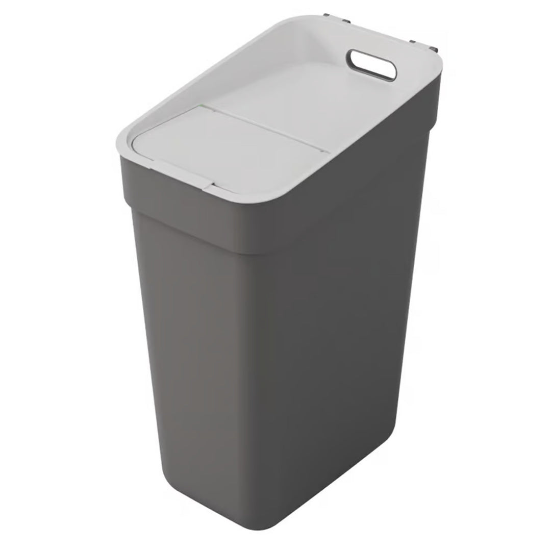 Odpadkový kôš Curver, na recykláciu, 30 litrov, tmavosivý, pripravený na vyzdvihnutie