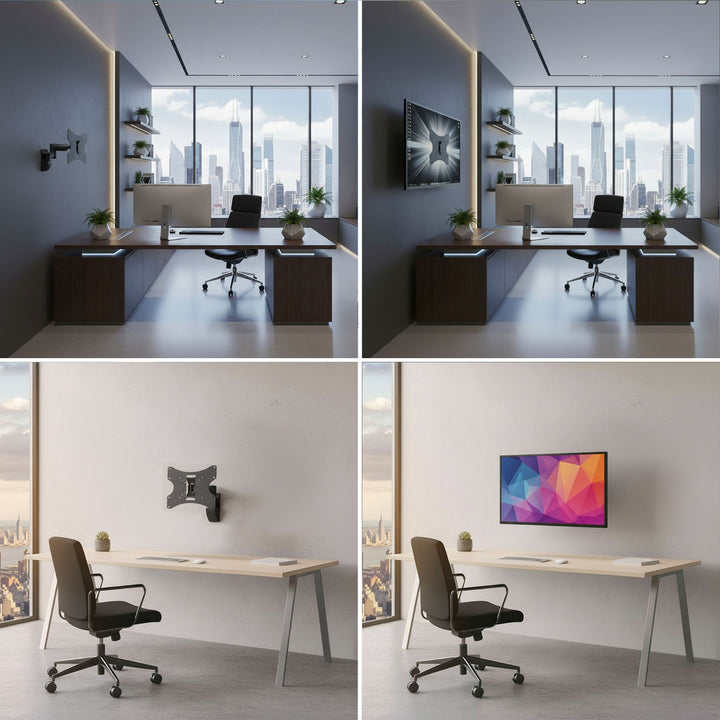 Držiak Maclean na TV alebo monitor, univerzálny, max. rozmer 200x200, 13-42", 30 kg, čierny, MC-503A B