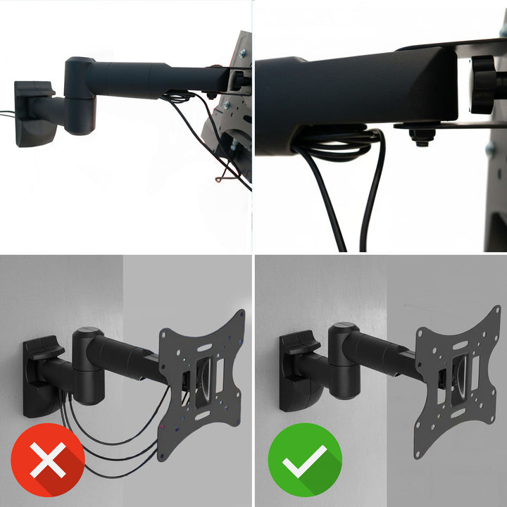 Držiak Maclean na TV alebo monitor, univerzálny, max. rozmer 200x200, 13-42", 30 kg, čierny, MC-503A B