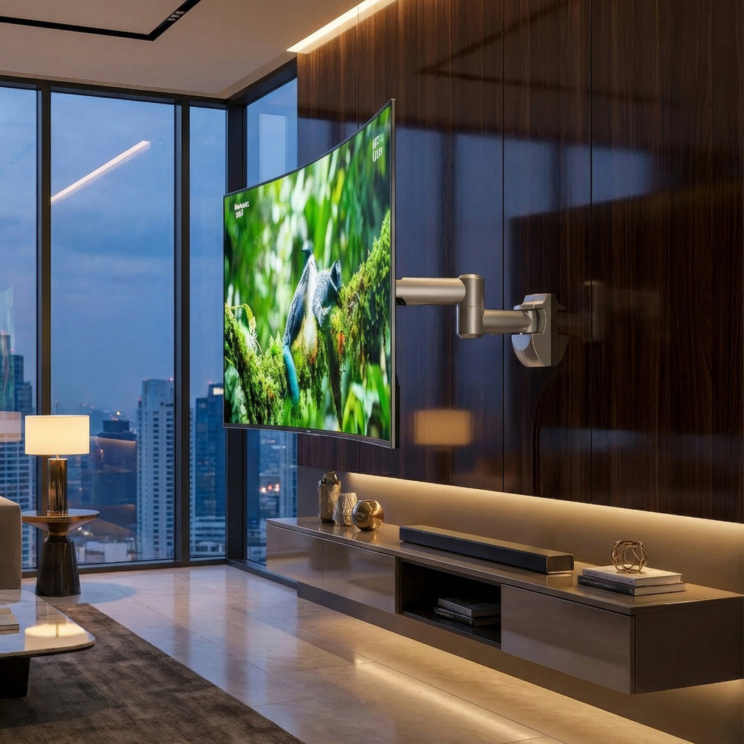 Držiak na televízor alebo monitor Maclean, univerzálny, max. VESA 200x200, 23-50", 30 kg, strieborný, MC-503A S