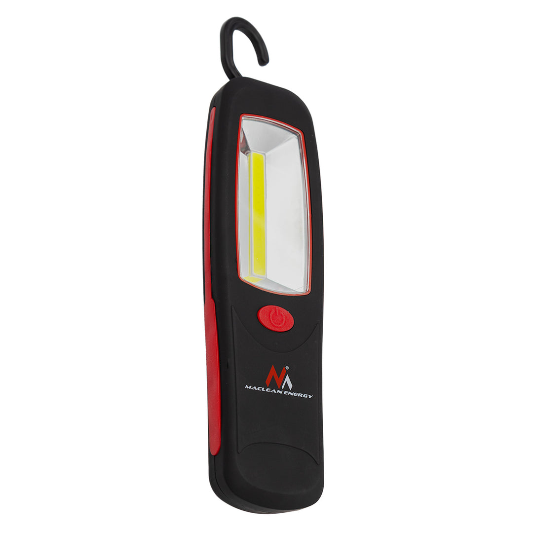 Dielenská lampa COB LED Maclean, magnet, háčik, 3xAA, MCE03